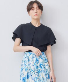 組曲 L サッカーストレッチ 襟付きブラウス