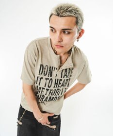 WEGO 【ユニセックス着用ITEM】ビッグロゴスラブヘンリーネックT（SS）