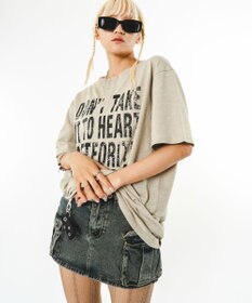 WEGO 【ユニセックス着用ITEM】ビッグロゴスラブヘンリーネックT（SS）