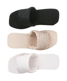 San-ai Resort（三愛水着楽園） 【SALE】スクエア編み込みビーチサンダル【San-ai Resort（サンアイリゾート）】