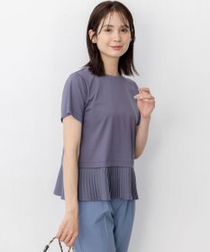 組曲 L クールプレーティング天竺プリーツ カットソー