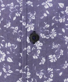 JOSEPH ABBOUD 【洗える】フラワーモチーフストレッチ シャツ