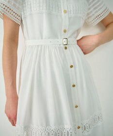 GRACE CONTINENTAL レース切替フレアワンピース