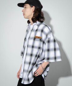 WEGO 【ユニセックス着用アイテム/綿100%/MLサイズ展開】別注NEW　JACKオンブレチェックシャツ（S）