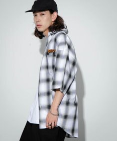 WEGO 【ユニセックス着用アイテム/綿100%/MLサイズ展開】別注NEW　JACKオンブレチェックシャツ（S）