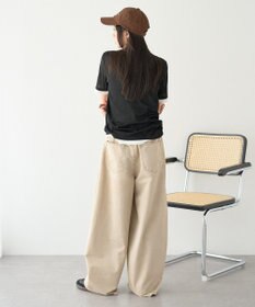 earth music&ecology シアーレイヤード風5分袖プルオーバー