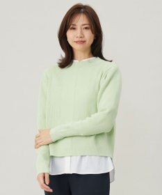 J.PRESS LADIES 【洗える】CLEAR COTTON BLEND ボトルネック ニット