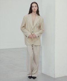 BEIGE， 【洗える・Oggi 6月号掲載】SILENE / オーバーサイズチュールブラウス