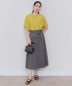 自由区 【WEB限定カラーあり・接触冷感・UVカット】クレープストレッチドルマン ニット