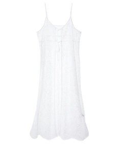 YECCA VECCA リーフ柄レースキャミワンピース