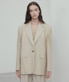 BEIGE， 【洗える・Oggi 6月号掲載】SILENE / オーバーサイズチュールブラウス