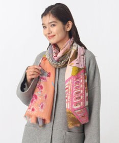 MOONBAT Hanato(ハナト) シルクウールストール ローデンブルクの街／幅60cm