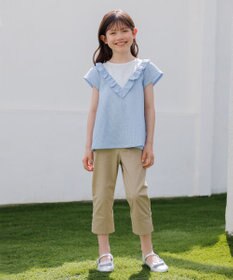 組曲 KIDS 【110-140㎝】サッカーストライプ ブラウス