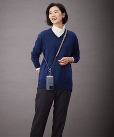 J.PRESS LADIES 【WEB限定・長さ調節可能】レザー スマホ ストラップ
