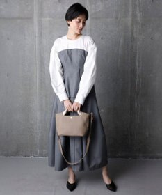 TOPKAPI 【TREASURE TOPKAPI】ソフトシュリンク テープハンドル ショルダー付きミニ トート バッグ