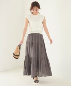 Feroux 【接触冷感】パール付きノースリーブ ニット