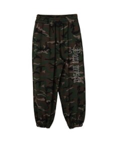 WEGO 【ウエストゴム】ラインストーンロゴスウェットパンツ