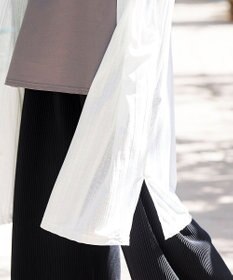 Tiaclasse 【吸水速乾・UVケア・洗える】ランダムリブカットソーカーディガン