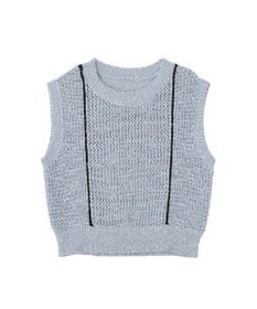 earth music&ecology 配色ラインＭＩＸニットベスト