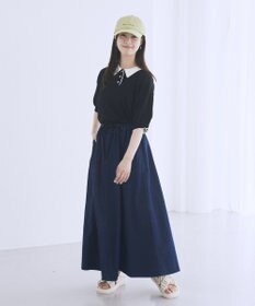 earth music&ecology バイカラーポロニット