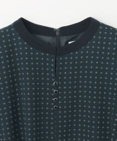 J.PRESS LADIES 【洗える】シュリンクデシン ジオメトリックプリント ワンピース