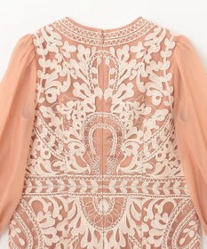 GRACE CONTINENTAL オーガン袖コード刺繍ドレス