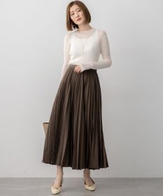 23区 S 【洗える】シアーリブハイネック ニット