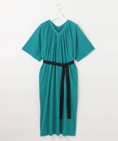 自由区 【WEB限定・洗える・XSサイズあり】ライトギャザーフレアスリーブ ワンピース