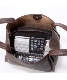 UNBILLION カシュカシュ cachecache / ミニショルダー付きソフトレザー調ミニトートバッグ