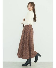 earth music&ecology ゴールド釦スリーブリブプルオーバー