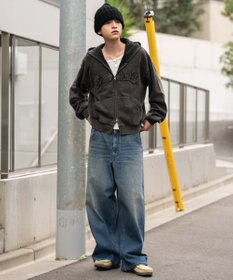 WEGO 【SMLサイズ展開】エクストラバギーデニムパンツ