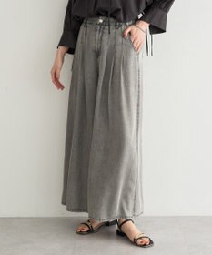 YECCA VECCA バイオ加工ヴィンテージデニムワイドパンツ