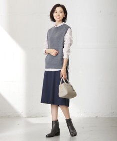 J.PRESS LADIES S 【洗える】LANATEC シャークスキン&ヘリンボーン スカート