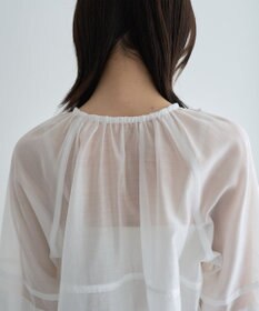 YECCA VECCA タックスリーブシアーシャツ