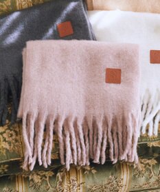 earth music&ecology ワンポイントビッグマフラー