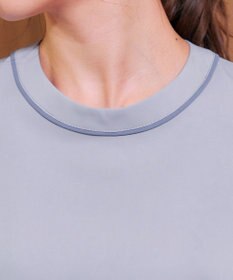 Tiaclasse 【2WAY・洗える】取り外し可能な​配色パイピングボウタイブラウス