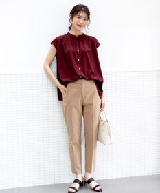 ANY SIS 【ストレッチ・接触冷感・撥水・UVカット・洗える】エアリーストレッチ テーパードパンツ