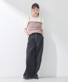 earth music&ecology スパンコールシャーリングビスチェ