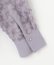 自由区 シアージオメトリックジャカードクロップド丈 ブラウス