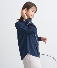 earth music&ecology バイカラータックブラウス