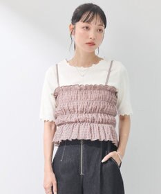 earth music&ecology スパンコールシャーリングビスチェ