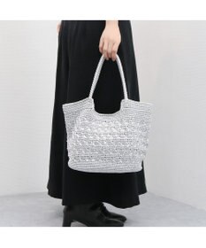 UNBILLION カシュカシュ cachecache / メタリックコード柄編みトートバッグ