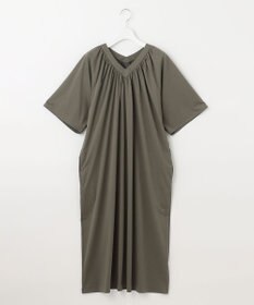 自由区 【WEB限定・洗える・XSサイズあり】ライトギャザーフレアスリーブ ワンピース