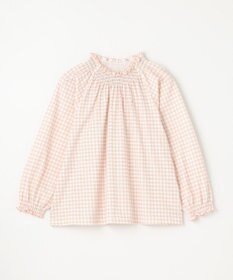 組曲 KIDS 【150-160㎝】シャーリングチェック トップス