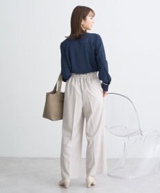 earth music&ecology バイカラータックブラウス