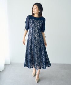 YECCA VECCA レース切替フレアドレス