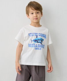 ANY KIDS 【洗濯機可能】サメプリント 半袖Tシャツ