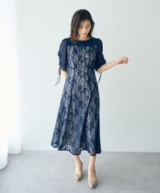 YECCA VECCA レース切替フレアドレス