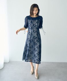 YECCA VECCA レース切替フレアドレス