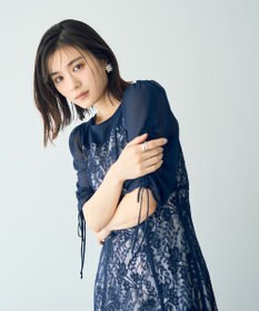 YECCA VECCA レース切替フレアドレス